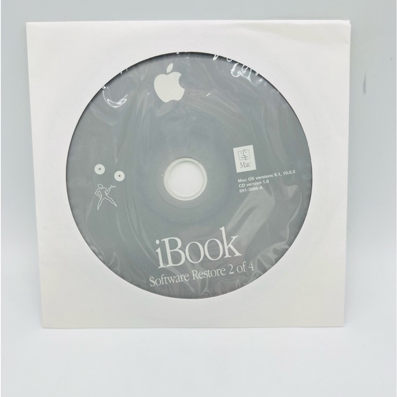 iBook Mac software restore discs2-4 Mac OS Version 9.1,10.0.3 CD Version 1.0 - Picture 1 of 2